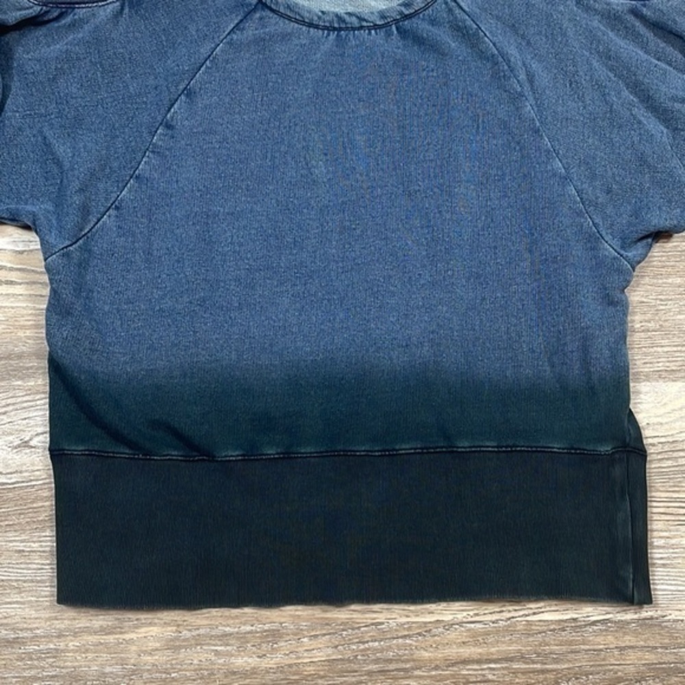DKNY Jeans Denim Top, Long Sleeve, Open Shoulders, Size Large - Picture 4 of 7